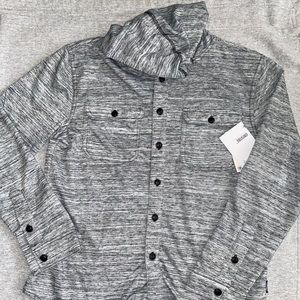 Boys button down shirt with hood